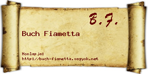 Buch Fiametta névjegykártya